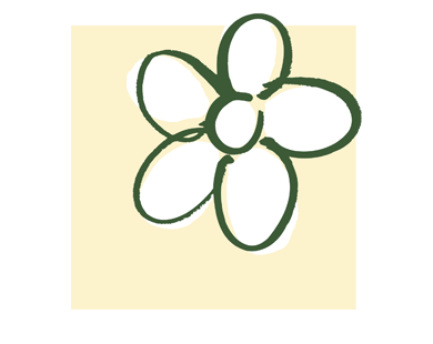 Logo tegnet af Torben Jantzen til Vallø Blomster