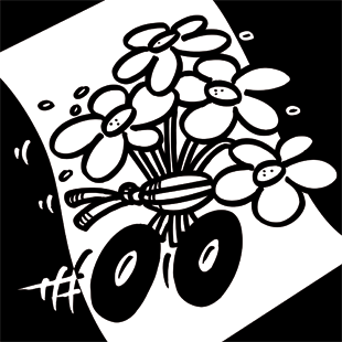 Logo tegnet af torben jantzen til Skippers blomster